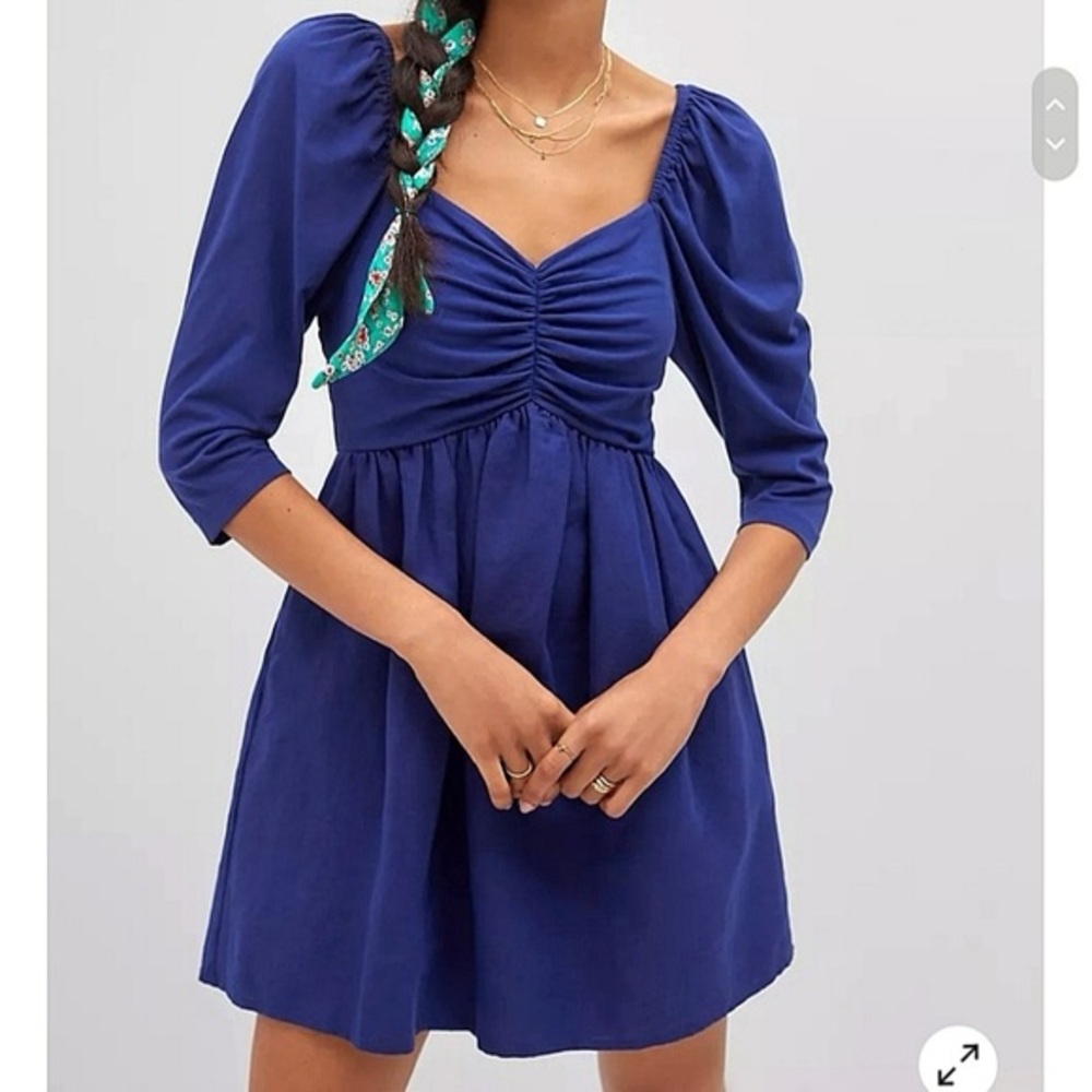 Anthropologie Puff Sleeve Mini Dress